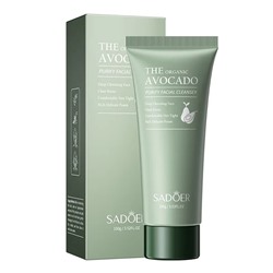 SADOER, Очищающее средство для лица с экстрактом Авокадо The Organic Avocado Purify Facial Cleanser, 100 г