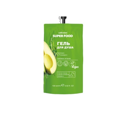 CAFЕ MIMI Super Food Гель для душа авокадо&розмарин 100 мл 512111