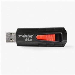 Флэш накопитель USB 64 Гб Smart Buy IRON 3.0 (black/red)