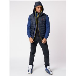 Куртка 2 в 1 мужская толстовка и жилетка синего цвета 70131S