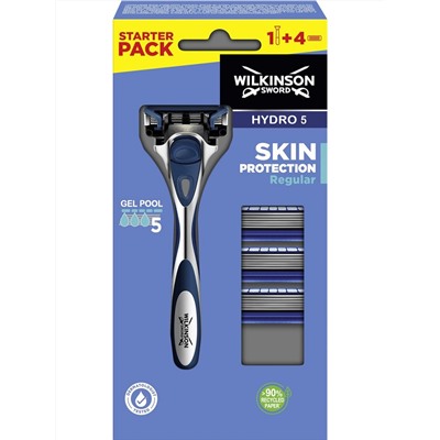 Станок для бритья Schick (Wilkinson Sword) HYDRO-5 Skin Protection Regular (+4 кассеты)
