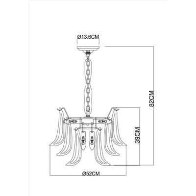 Подвесная люстра Arte Lamp MAYA A4072LM-6GO