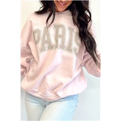 Pink PAIRS Graphic Oversized Sweatshirt