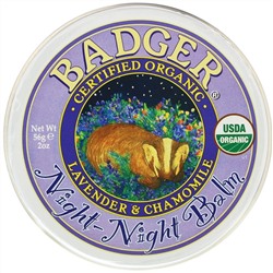 Badger Company, Organic, Night-Night Balm, Lavender & Chamomile, 2 oz (56 g)