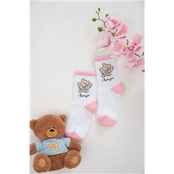 Детские носки стандарт Мишка-Ангел комплект 1 пара НАТАЛИ #984314