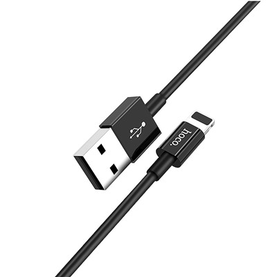 Кабель USB - Apple lightning Hoco X23 Skilled (повр. уп)  100см 2,1A  (black)