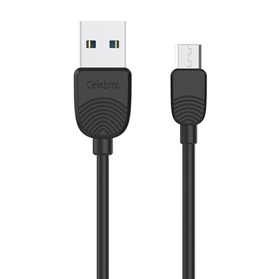 Кабель USB - micro USB Celebrat SKY-2M  100см 2,4A  (black)