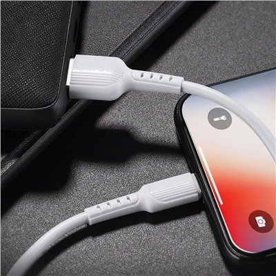 Кабель USB - Apple lightning Borofone BX16 Easy (повр. уп)  100см 2A  (white)