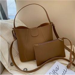Набор сумок из 2 предметов, арт А102, цвет:коричневый