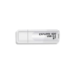 Флэш накопитель USB 8 Гб Exployd 620 (white)