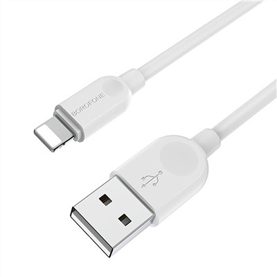 Кабель USB - Apple lightning Borofone BX14 (повр. уп)  300см 2,4A  (white)