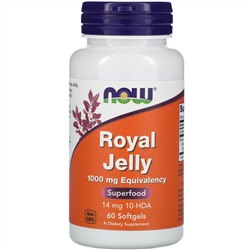 Now Foods, Royal Jelly, 1,000 mg, 60 Softgels
