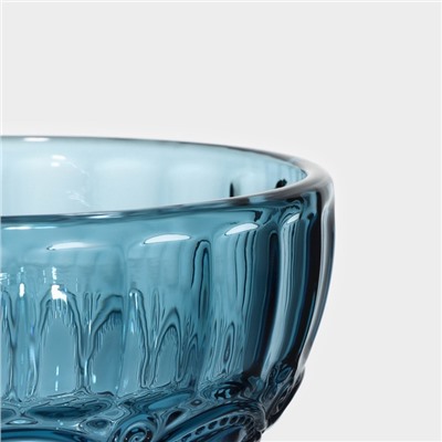 Креманка стеклянная Magistro «Ла-Манш», 350 мл, 12×10,5 см, цвет синий