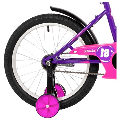 Велосипед 18" Novatrack STRIKE, цвет фиолетовый