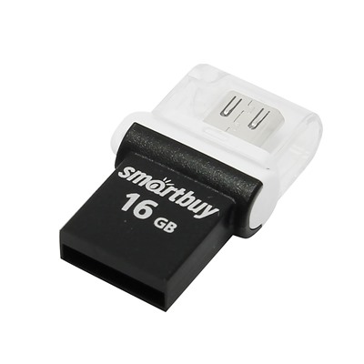 Флэш накопитель USB 16 Гб Smart Buy OTG Poko (black)