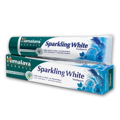 Himalaya ToothPaste Sparkling White 80g / Аюрведическая Отбеливающая Зубная Паста 80г