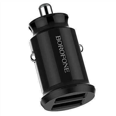 Адаптер Автомобильный Borofone BZ8 MaxRide 2USB/5V/2.4A (black)
