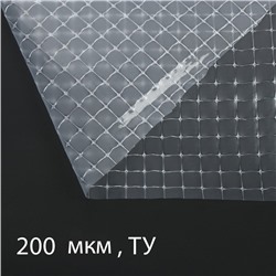 Плёнка армированная Greengo, полиэтиленовая с леской, 25 × 2 м, толщина 200 мкм, УФ-стабилизированная