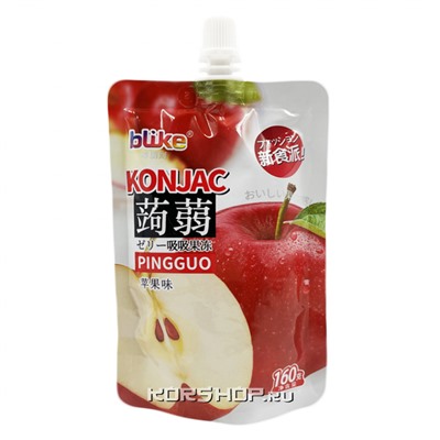 Желе питьевое с конняку со вкусом яблока 16Kcal Blike, Китай, 160 г