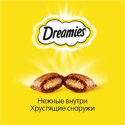 Лакомство Dreamies для кошек, лосось/сыр, 60 г
