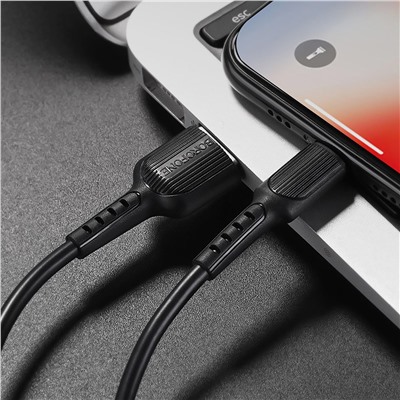 Кабель USB - Apple lightning Borofone BX16 Easy (повр. уп)  100см 2A  (black)
