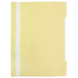 Скоросшиватель А4 пластиковый Pastel -PSLPAST/YEL желтый (1481337) Бюрократ