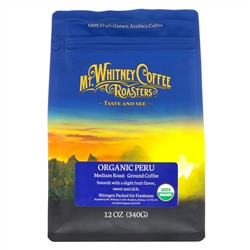Mt. Whitney Coffee Roasters, Органический перуанский молотый кофе средней обжарки, 12 унций (340 г)