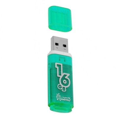 Флэш накопитель USB 16 Гб Smart Buy Glossy (green)