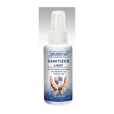 Severina Антибактериальный лосьон для рук Sanitizer Light пульверизатор 80 мл