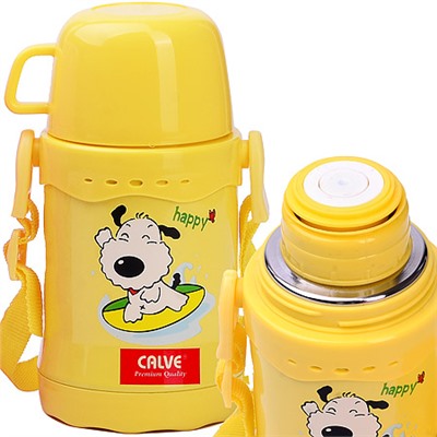 CL-1727YW Термос детский Calve н/с 0.4л жёлтый(х20)