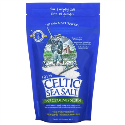 Celtic Sea Salt, Измельченная смесь важнейших минералов, 454 г (1 фунт)