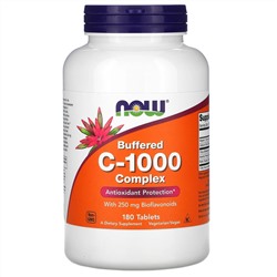 Now Foods, комплекс буферизованного витамина C-1000, 180 таблеток
