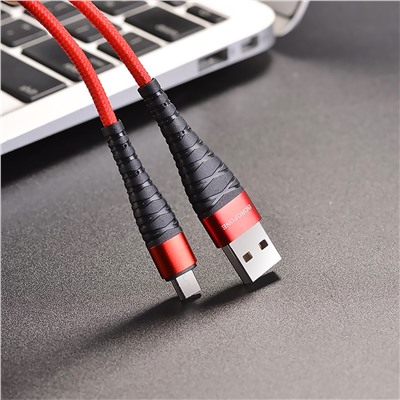 Кабель USB - micro USB Borofone BX32 Munificent (повр. уп)  100см 2,4A  (red)