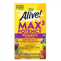 Nature's Way, Alive! Max3 Potency, мультивитамины для женщин, 90 таблеток
