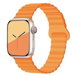 Ремешок - ApW32 Apple Watch 42/44/45/49 mm силикон на магните (orange)