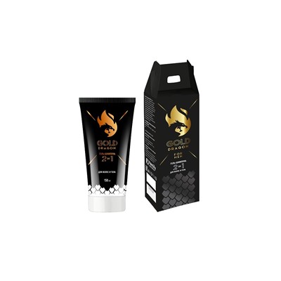 Family Cosmetics Гель-Шампунь для волос и тела 2в1 Gold Dragon 150мл в подарочной упаковке