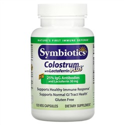 Symbiotics, Colostrum with Lactoferrin Plus, 120 Veg Capsules