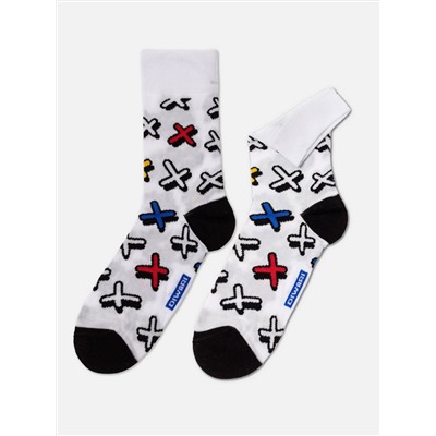 Носки мужские DiWaRi Хлопковые носки HAPPY с рисунком «Крестики»