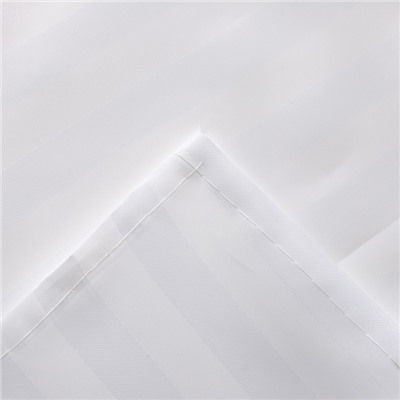 Штора в ванную Этель в полоску цвет белый, 180*200 см, 80гр/м2, 100% п/э