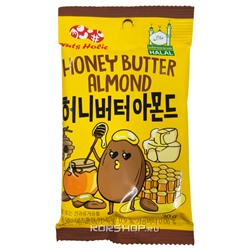 Миндаль в глазури с медово-сливочным вкусом Honey Butter Almond, Корея, 30 г Акция