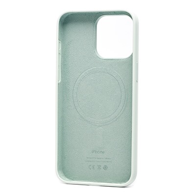 Чехол-накладка ORG Silicone Case SafeMag с анимацией для "Apple iPhone 15 Pro Max" (soft mint)