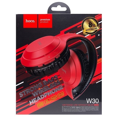 Bluetooth-наушники полноразмерные Hoco W30 (red/black)