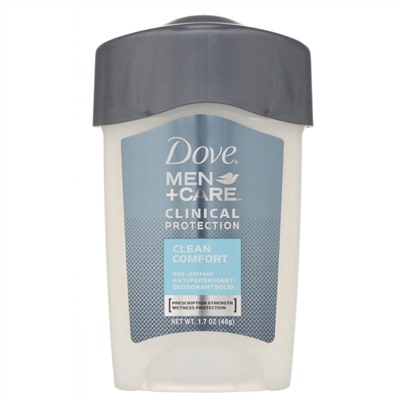 Dove, Men+Care, дезодорант-антиперспирант, клиническая защита, «Чистый комфорт», 48 г (1,7 унции)