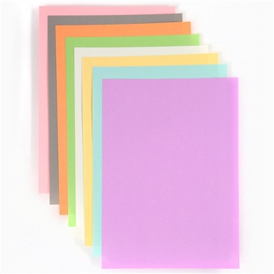 Цветной картон тонир, А4, 34 листа, 20 цветов (обычный, пастель, неон) 180 г/м