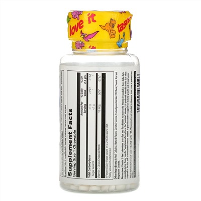 KAL, Vitamin D-Rex, витамин D со вкусом жевательной резинки, 400 МЕ, 90 жевательных таблеток