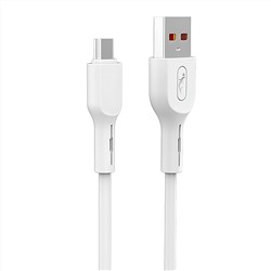 Кабель USB - micro USB SKYDOLPHIN S58V (повр. уп.)  100см 2,4A  (white)