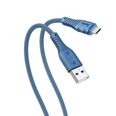 Кабель USB - micro USB Hoco X67 (silicone) (повр.уп)   2,4A  (blue)