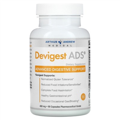 Arthur Andrew Medical, Devigest ADS, Advanced Digestive Support, 400 mg,  90 Capsules