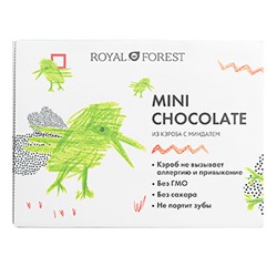 Шоколад из кэроба с миндалем, мини Royal Forest, 30 г