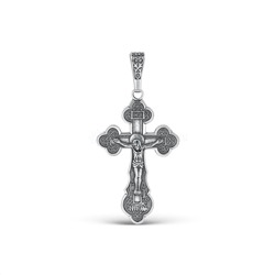 Крест из чернёного серебра - 3,7 см